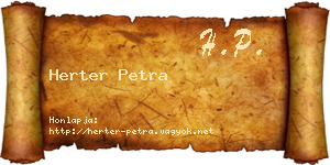 Herter Petra névjegykártya